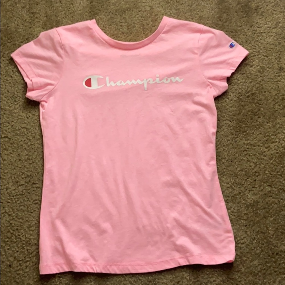 pink kids XL champion shirt